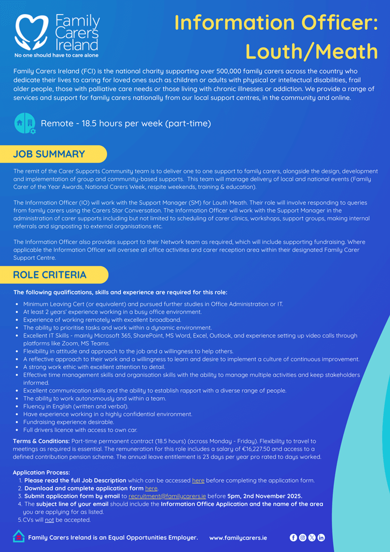 Information Officer - Louth/Meath