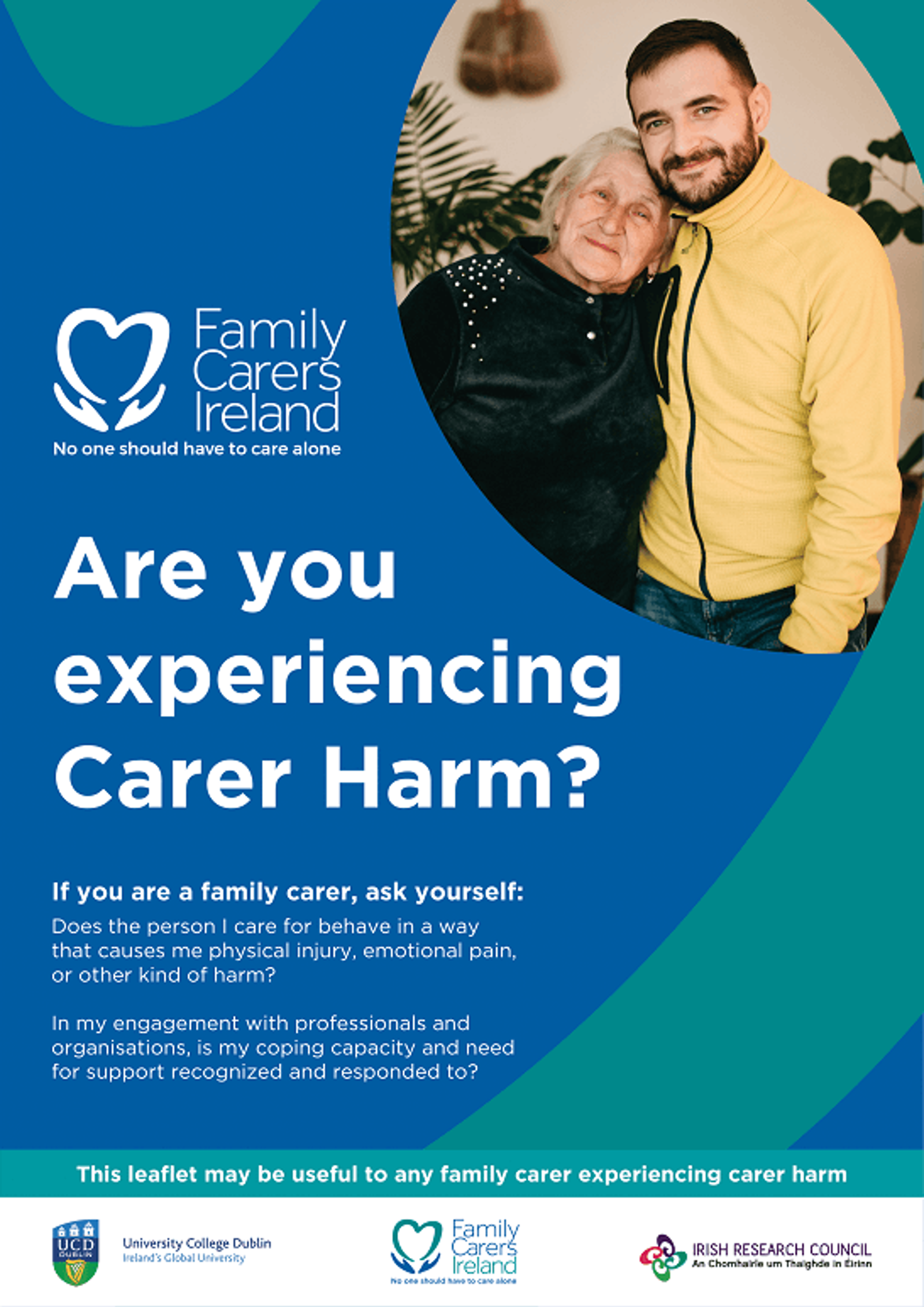 Carer harm information leaflet for all family carers