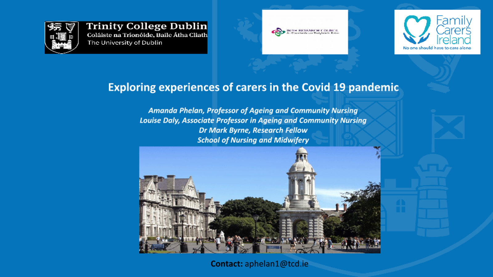 1. Amanda Phelan, TCD, Caring Through Covid