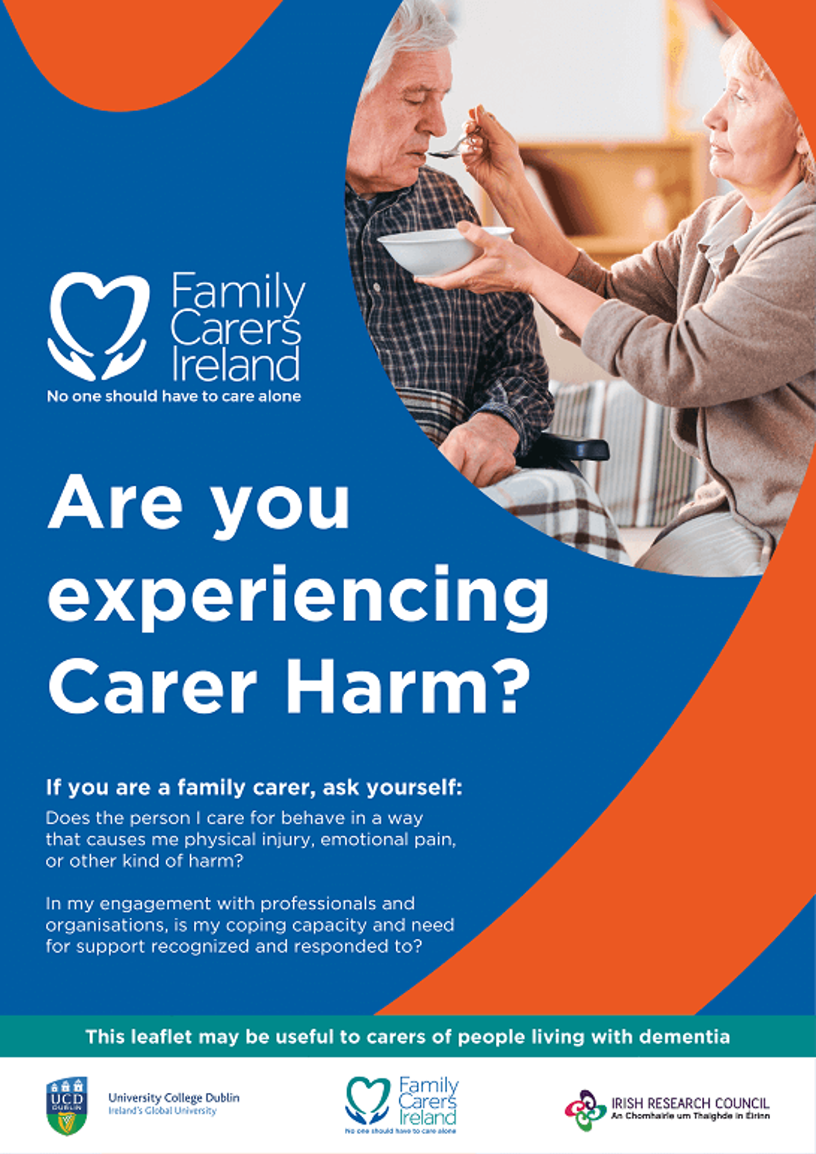 Carer harm information leaflet for family carers of people living with dementia