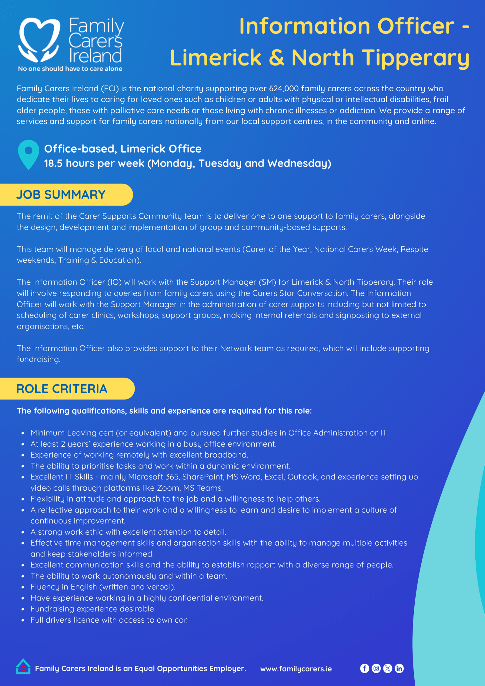 Information Officer - Limerick & North Tipperary