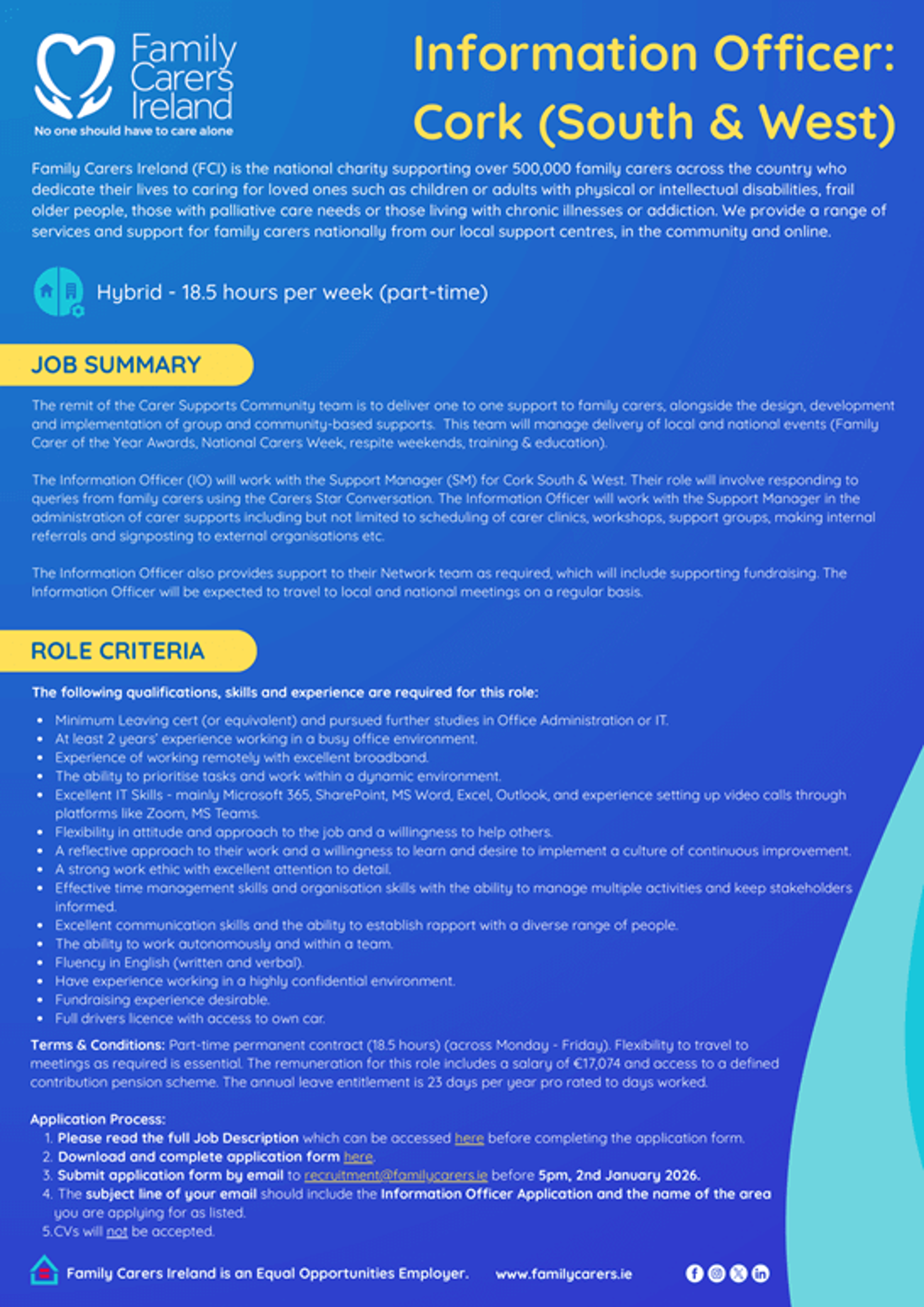 Information Officer: Cork (South & West)