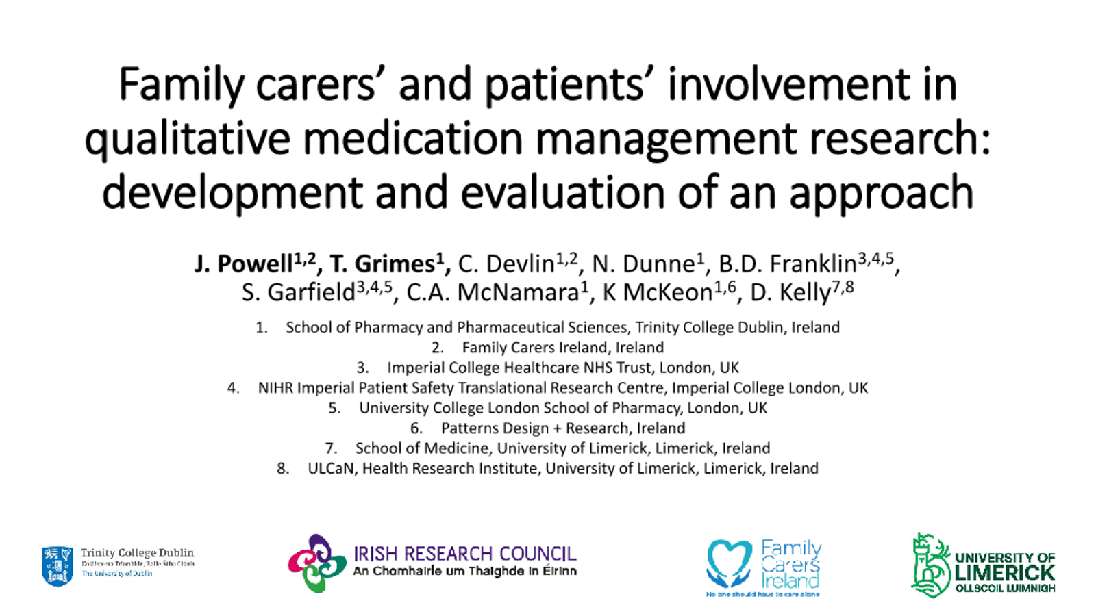 5. Dr Tamasine Grimes, TCD & Johanne Powell (PPI Contributor)