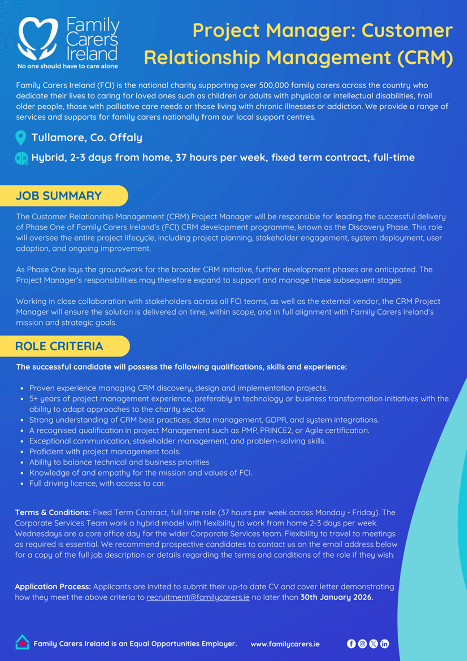 Project Manager: Customer Relationship Management (CRM)