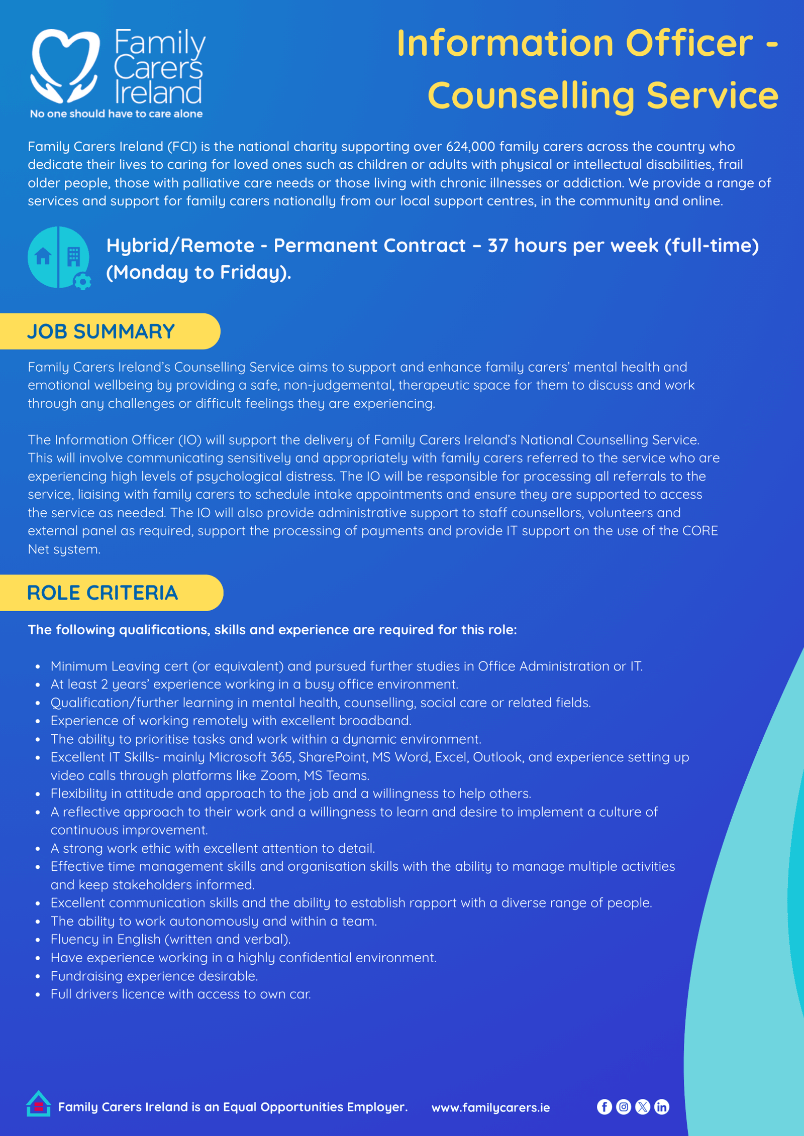 Information Officer - Counselling Service