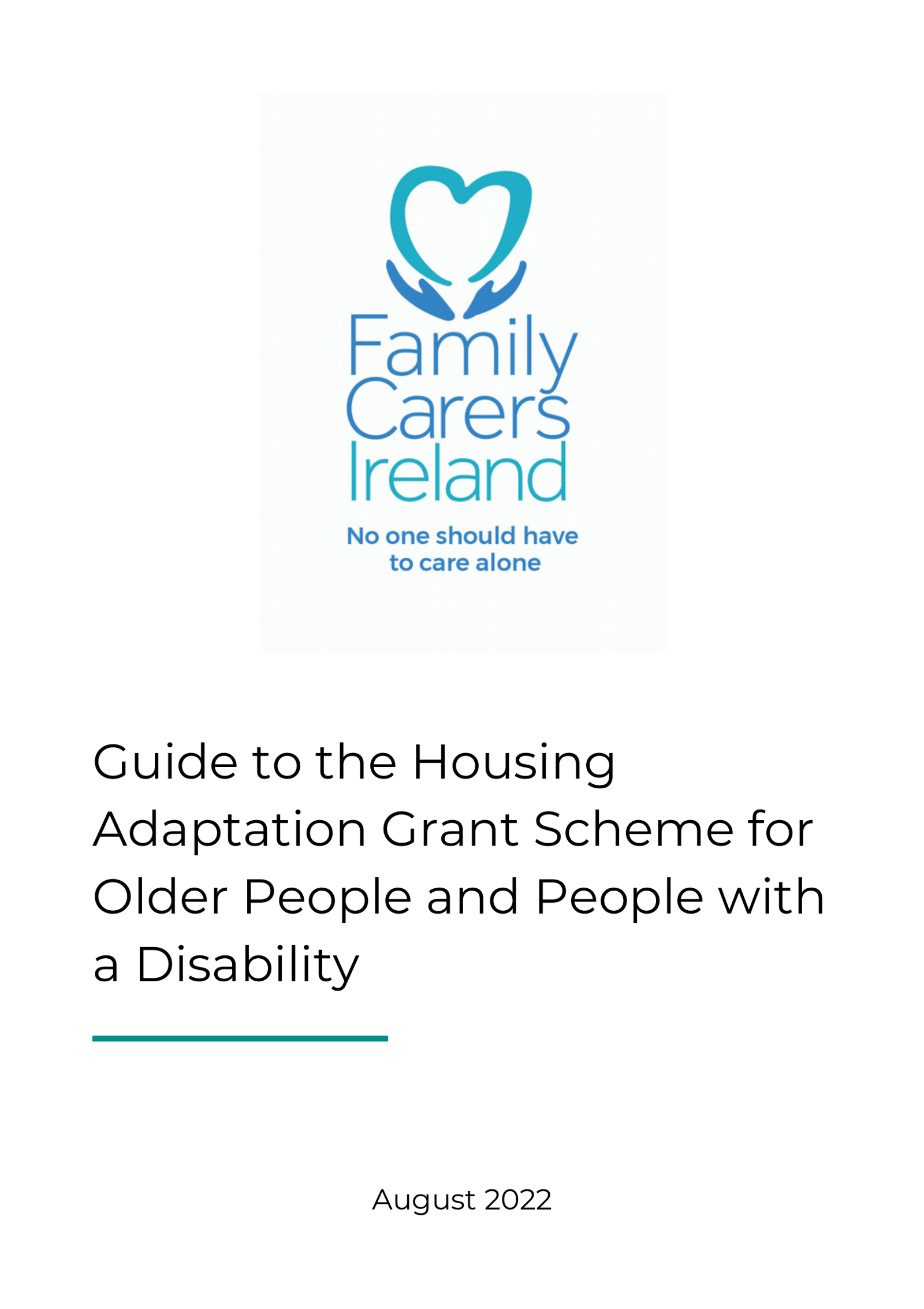 Guide to the Housing Adaptation Grant Scheme for Older People and People with a Disability