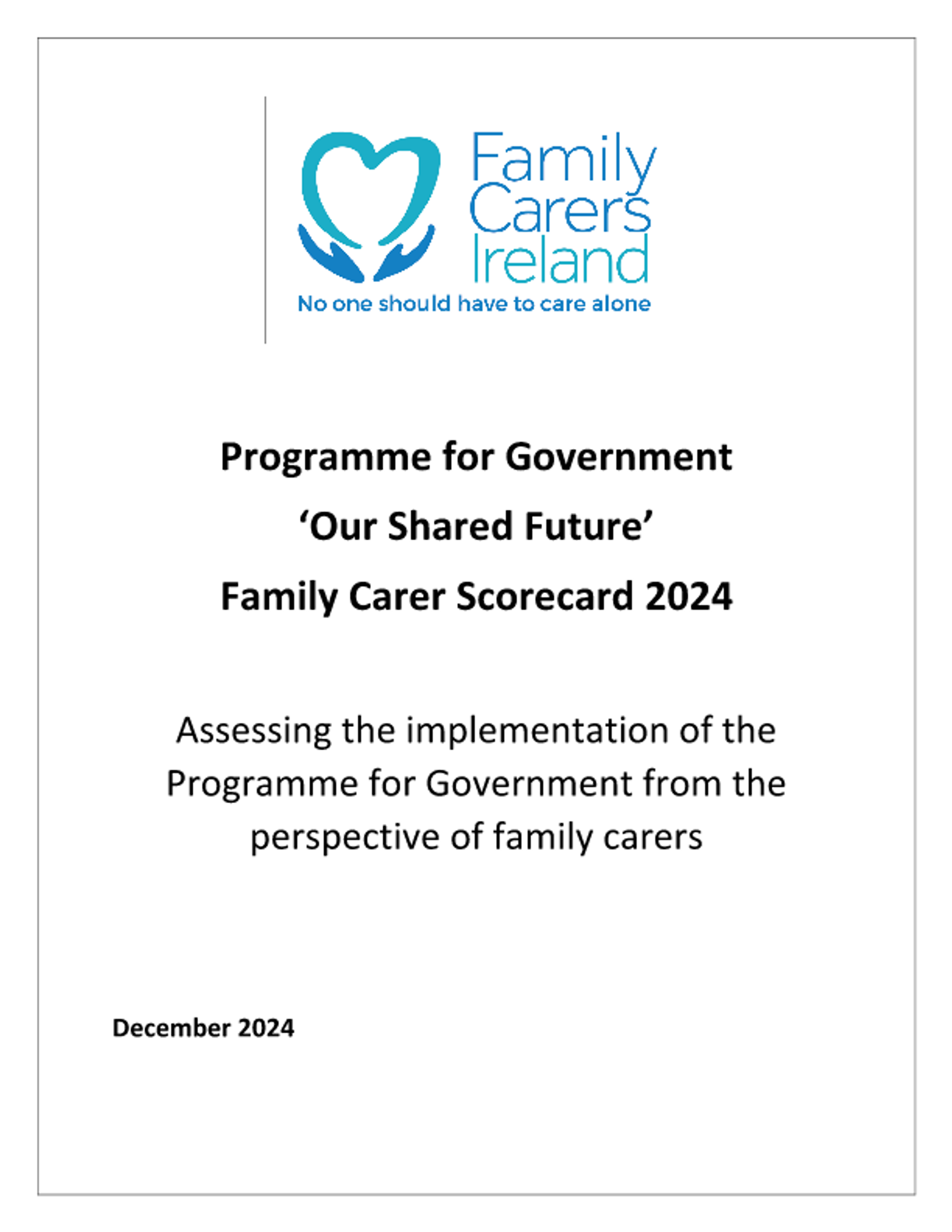 Family Carer Scorecard 2024