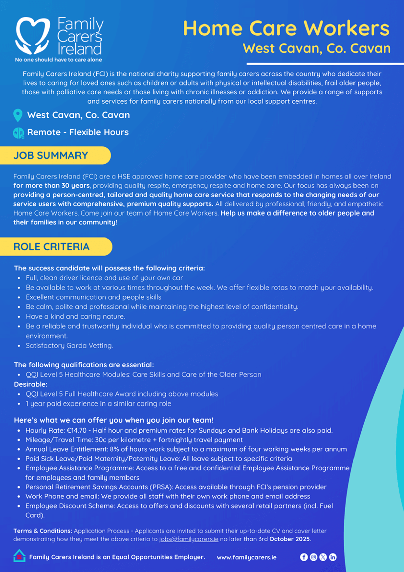 Home Care Workers - West Cavan, Co. Cavan