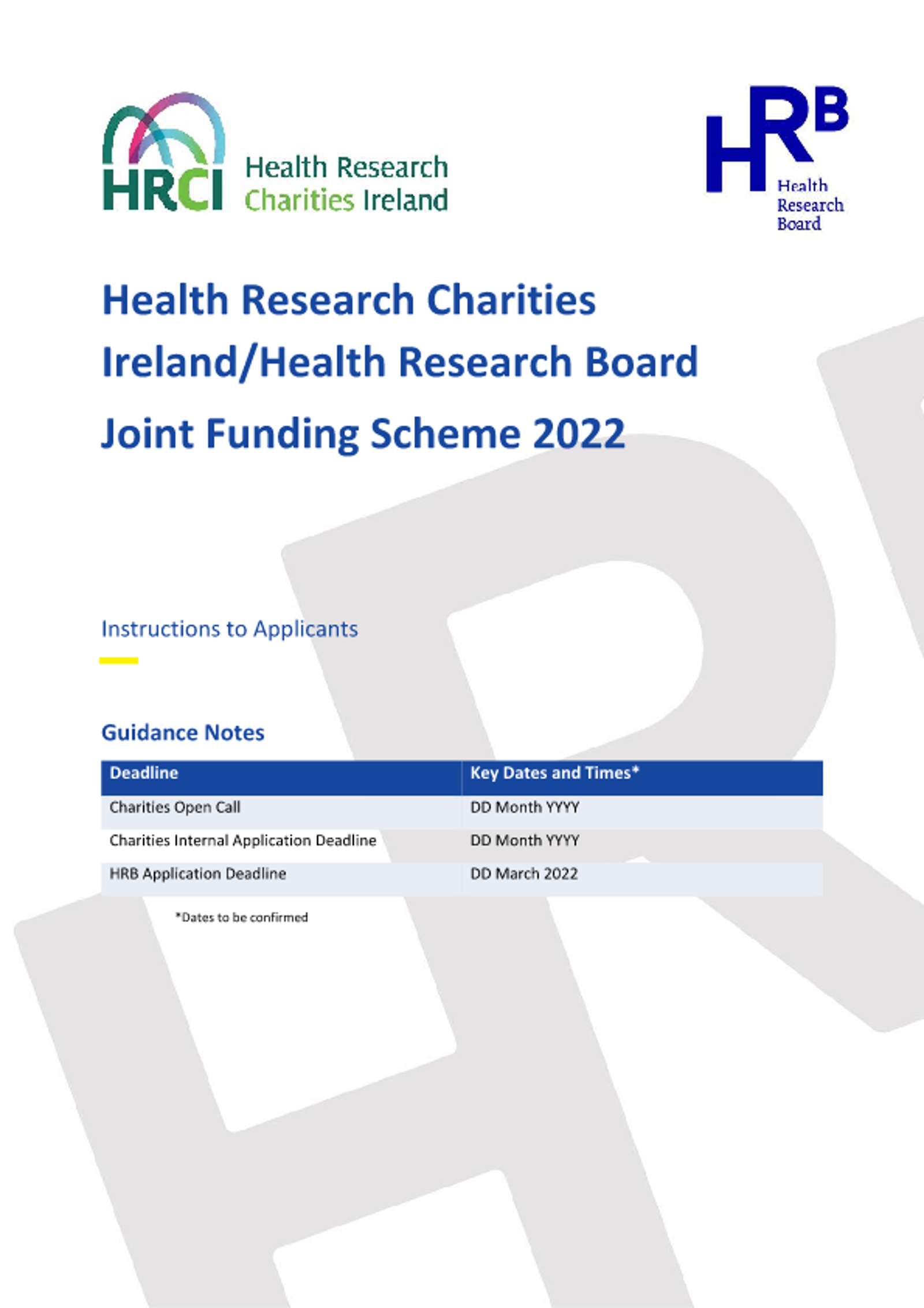 Instructions To Applicants Document